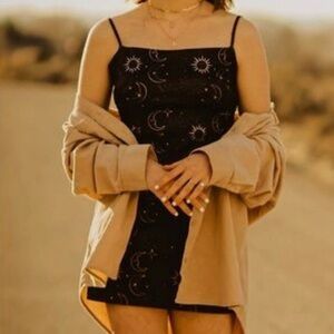Urban Outfitters Black Starry Mini Dress